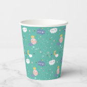 Mein Planet träumt ein großes Muster Pappbecher (Rückseite)