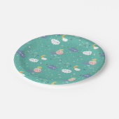 Mein Planet träumt ein großes Muster Pappteller (Schrägansicht)