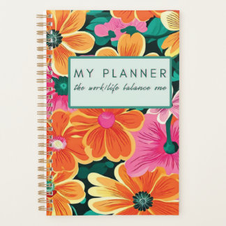 Mein Planner. Work/Life Balance - Blumenmuster Planer