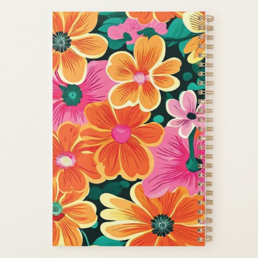 Mein Planner. Work/Life Balance - Blumenmuster Planer (Rückseite)