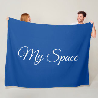 Mein Platz blau Fleecedecke