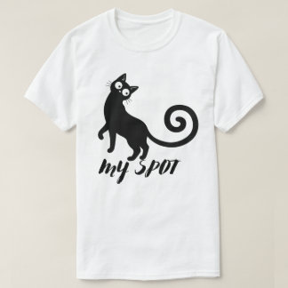 Mein Platz Schwarzkatzen-Design T-Shirt