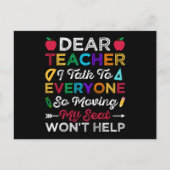 Mein Platz zu wechseln hilft Student lieber Lehrer Postkarte (Vorderseite)