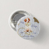 Mein Pointer Ate My Lessingplan Pinback Button (Vorne & Hinten)