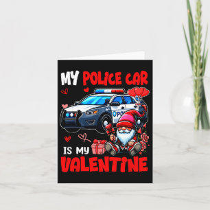 Mein Polizeiauto ist mein Valentinstag-Fahrer-Team Karte