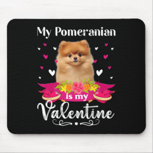 Mein Pomeranian-Hund ist mein Valentinsliebhaber G Mousepad