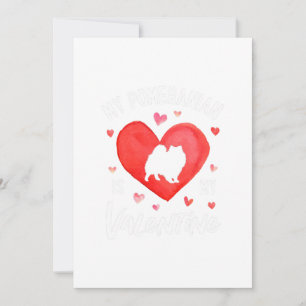 Mein Pomeranian ist mein Valentinstag-Hund Feiertagskarte