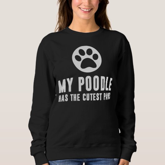 Mein Poodle hat die Niedlichen Paare Sweatshirt (Vorderseite)
