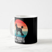 Mein Poodle hatte recht über dich Poodle dod Retro Kaffeetasse (Vorderseite Links)