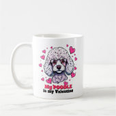 Mein Poodle ist mein Niedlicher Hund mit Valentine Kaffeetasse (Links)