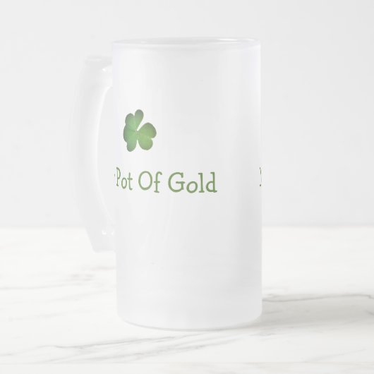 Mein Pot of Gold St. Patrick's Day Beer Tasse (Vorderseite Links)