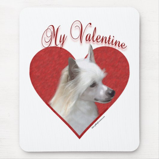 Mein Powderpuff Chinesisch Crested Valentine Mousepad (Vorne)