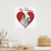Mein Powderpuff Chinesisch Crested Valentine Poster (Küche)