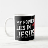 Mein Power liegt in Jesus kreuzen Gott Christliche Kaffeetasse (Links)
