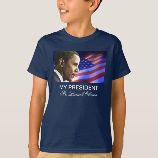 Mein Präsident Herr Barack Obama (patriotisch) T-Shirt (Vorderseite)
