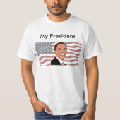 Mein Präsident, Pro Barack Obama US-Flaggenstaat S T-Shirt (Vorderseite)