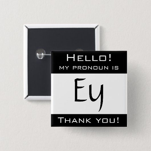 Mein Pronomen ist EY Button (Vorne & Hinten)