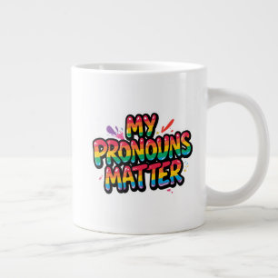 Mein Pronomen ist wichtig Stolz Design   LGBTQ+ Zi Jumbo-Tasse