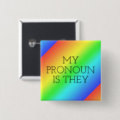 Mein Pronoun ist, dass sie individuell anpassbar s Button (Vorne & Hinten)