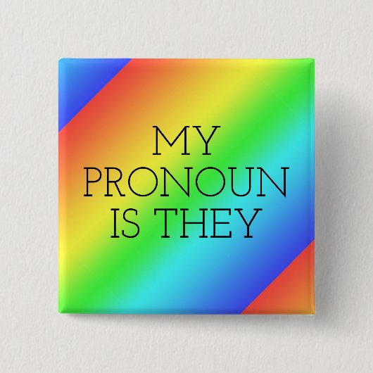 Mein Pronoun ist, dass sie individuell anpassbar s Button (Vorderseite)