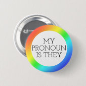 Mein Pronoun ist, dass sie individuell anpassbar s Button (Vorne & Hinten)