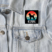 Mein Pudel hatte recht über dich Poodle Dod Retro Button (Beispiel)