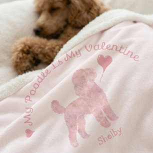 Mein Pudel ist mein Valentins-Pudel mit individuel Sherpadecke