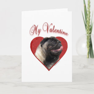 Mein Pug-Valentinstag Feiertagskarte