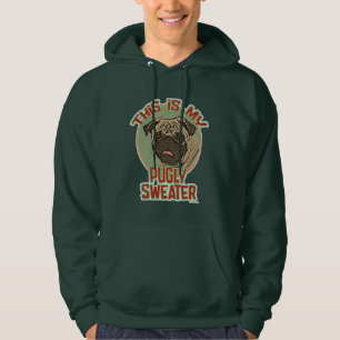 Mein Pugly Holiday Fun Weihnachts Winter Sweater Hoodie