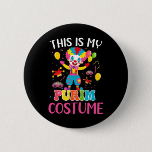 Mein Purim-Kostüm Mardi Gras Clown Sonnenparaden P Button