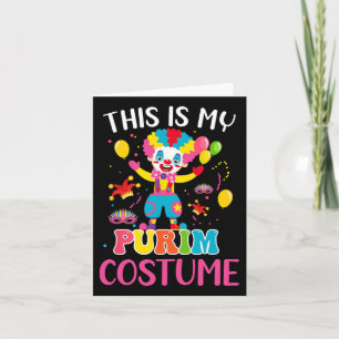 Mein Purim-Kostüm Mardi Gras Clown Sonnenparaden P Karte