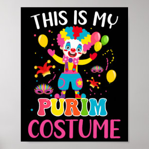 Mein Purim-Kostüm Mardi Gras Clown Sonnenparaden P Poster