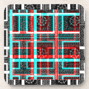Mein quadratisches Labyrinth-Design Untersetzer