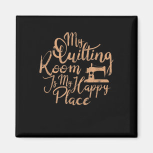 Mein Quiltierzimmer ist mein glücklicher Ort - Qui Magnet