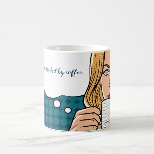 "Mein Quilting wird durch Kaffee angetrieben." 11  Kaffeetasse (Mittel)