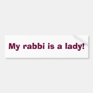 Mein Rabbiner ist eine Dame! Autoaufkleber