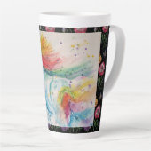 Mein Rainbow Unicorn Wasserfarbe Latte Tasse (Rechte Ecke)