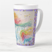 Mein Rainbow Unicorn Wasserfarbe Latte Tasse (Rechte Ecke)