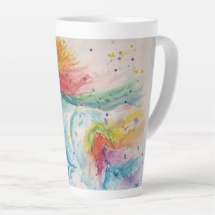 Mein Rainbow Unicorn Wasserfarbe Latte Tasse