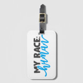 Mein Rasse: Mensch Gepäckanhänger (Vorderseite Vertikal)