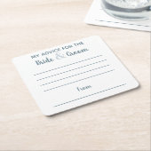 Mein Rat für Braut & Bräutigam minimal Rechteckiger Pappuntersetzer (angewinkelt)