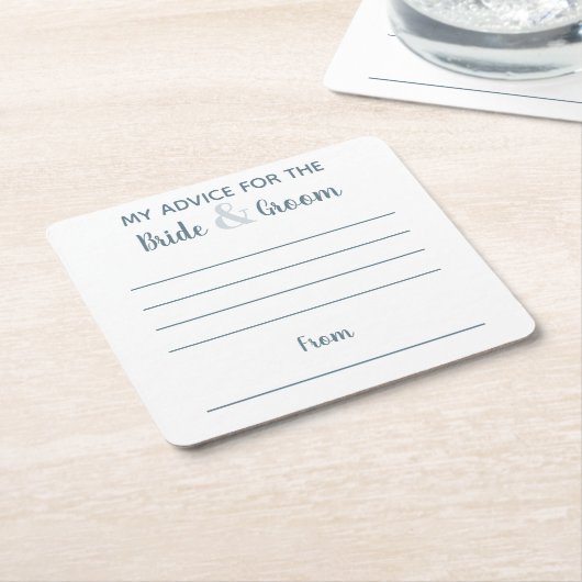 Mein Rat für Braut & Bräutigam minimal Rechteckiger Pappuntersetzer (angewinkelt)