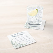 Mein Rat für Braut & Bräutigam Wasserfarbe Rechteckiger Pappuntersetzer (Vor Ort)