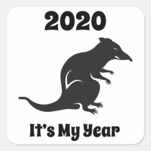 Mein Rat Jahr 2020 Quadratischer Aufkleber