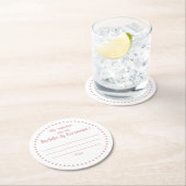 Mein Ratschlag für Braut & Groom Classic Elegant R Runder Pappuntersetzer (Vor Ort)