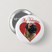 Mein Red Bullmastiff Valentine Button (Vorne & Hinten)