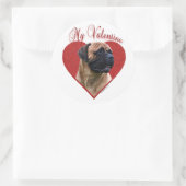 Mein Red Bullmastiff Valentine Runder Aufkleber (Tasche)