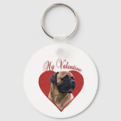 Mein Red Bullmastiff Valentine Schlüsselanhänger (Rückseite)