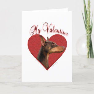 Mein Red Doberman Valentine Feiertagskarte