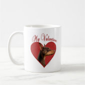 Mein Red Doberman Valentine Kaffeetasse (Links)